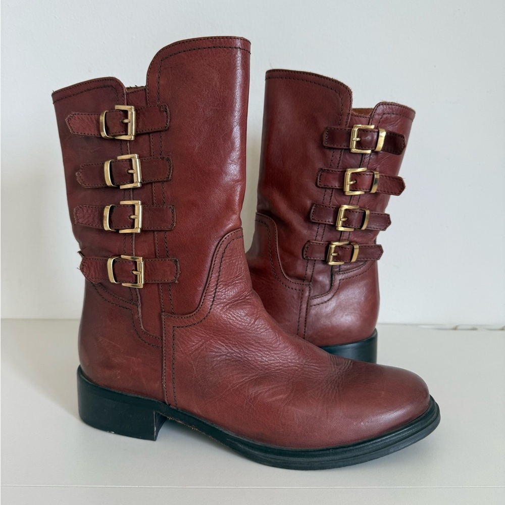 Vintage Rare Napolini Genuine Leather Boots